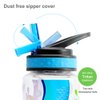 HomTune Cute Water Bottle with Straw for School Kids Girls, BPA FREE Tritan & Leak Proof & Easy Clean & Carry Handle, 23oz/ 680ml - Mermaid