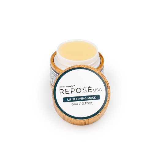 Reposé Moisturizing Lip Sleeping Mask - Overnight Treatment Mask for Dry, Cracked & Wrinkle Lips - Formulated with Natural Ingredients - Suitable for All Skin Types - 5mL/ 0.17oz