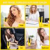 Curling Iron Automatic Curling Iron Professional Anti-Tangle Cordless Hair Curler with 3 Temps Portable Curling Wand Ceramic Rotating Curling Iron 2 Ways Rotary Heating 4 Seconds Quick Styling Yellow