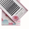 Bodermincer 180pcs D Curl Black/Brown 12-14-16mm Mixed/14-16-18mm Mixed Length EyeLashes Lash Cluster False Eyelashes (Black, Black 8-10-12mm Mixed)