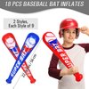 durony 18 Pieces Baseball Bat Inflates 22 Inch Inflatable Baseball Inflates, Baseball Party Supplies, Sports Theme Toy, Birthday Party Decorations