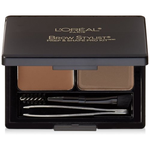 L'Oréal Paris Brow Stylist Prep and Shape Pro Brow Kit, Medium To Dark, 0.12 oz.