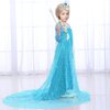 G.C Girls Elsa Dress Costume Princess Dress Up Clothes with Long Cape Kids Toddler Wig Crown Wand Jewelry Necklace Accessories Halloween Cosplay Birthday Party Supplies