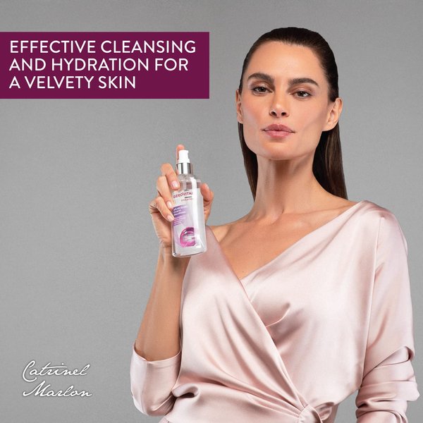 GEROVITAL EVOLUTION Micellar Water with Hyaluronic Acid, Facial Cleanser, Hydrating Makeup Remover, with Anti-Aging Super-Enzyme Superoxide Dismutase SOD, 150 ml