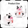 12pcs Mini Cow Rubber Duck, Small Cowboy Rubber Duck Funny Cow Print Duck for Baby Bath Toy Baby Christening Birthday Tub Summer Beach Pool Party Decorations