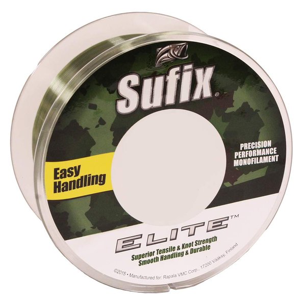 Sufix Elite 12 lb Fishing Line (Camo, Size- 330 YD Spool)
