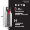 SIGG - Insulated Water Bottle - Thermo Flask Hot & Cold One Silver with Tea Infuser - Leakproof - BPA Free - Stainless Steel - 10 Oz