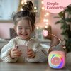 Karaoke Machine for Kids, Mini Portable Bluetooth Karaoke Speaker with 2 Wireless Microphones and Lights, Birthday Gifts for Girls Ages 4, 5, 6, 7, 8, 9, 10, 12+(Pinkcolor)