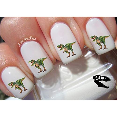 Dinosaur T Rex Water Nail Art Transfers Stickers Decals - Set of 58 - A1286