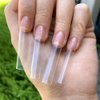 240pcs Extra Long Clear Half Cover False Nails Tips,3XL 12 Sizes C Curve French Acrylic False Nail Tips with Box for Nail Salon and Home DIY