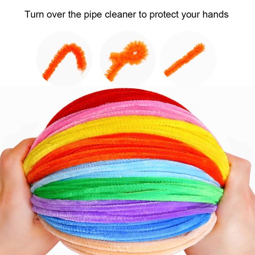 100 pcs Pipe Cleaners,Pipe Cleaners for Crafts,Pipe Cleaner Crafts,Chenille Stems for Craft Kids DIY Arts&Crafts Supplies (Colorful 100)