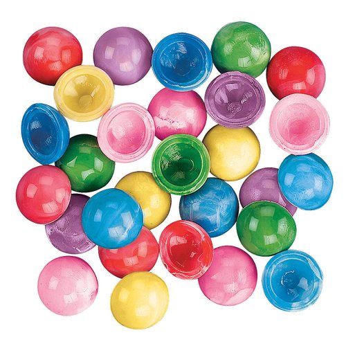 Fun Express Mini Marbleized Rubber Poppers Toys - Bulk Set of 144 Pop Ups in Bright Marbleized Colors - Party Favors and Giveaways