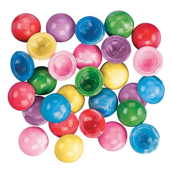 Fun Express Mini Marbleized Rubber Poppers Toys - Bulk Set of 144 Pop Ups in Bright Marbleized Colors - Party Favors and Giveaways