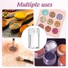 RAYNAG 6 Pieces Mini Empty Loose Powder Bottle Travel Cosmetic Glitter Powder Eye Shadow Powder Box with Sifter and Lids (12 holes)