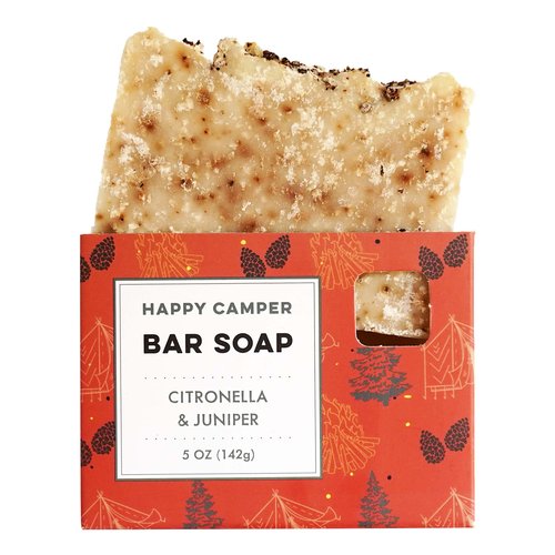 NATURE'S APOTHECARY Happy Camper Premium Bar Soap - Cold-Processed Castile Soap - Eco-Friendly, Vegan, Hypoallergenic, All-Natural, Plant-Derived, Handmade in USA by DAYSPA Body Basics