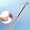 Silver Stainless Steel Cuticle Pusher Nail Dotting Pen Nail Care Tool, Double Ended Manicure Stick Cuticle Remover Cleaner Cuticle Pusher, Cuticle Pusher Sticks Glass Cuticle Pusher Cuticle Tools