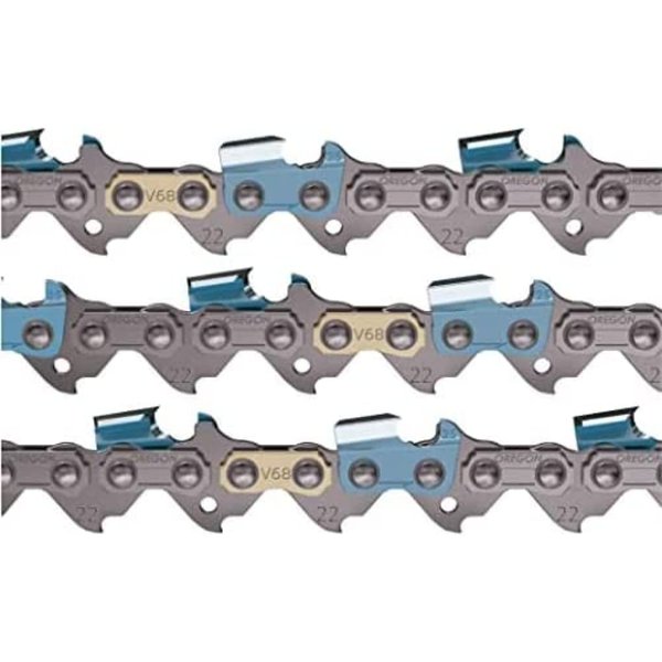 Oregon (Pack of 3) V68 PowerCut Chainsaw Chain for 18-Inch Bar, 68 Drive Links, .325" Pitch, .063" Gauge, Fits Stihl (22LPX068G),Grey