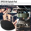 Saillong 2 Pcs 18'' Oil Splash Pad, Oil Drain Anti Splash Round Pad for Car Oil Changing Transmission Drain Pan, Black