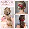 AOZUO 4PCS Bow Scrunchies, Black Red Bowknot Hair Ties Elastic Hair Ropes Ponytail Holder Cute Bow Scrunchy Hair Bow for Halloween Bachelorette Wedding Party Hair Accessory for Thick Thin Long Hair