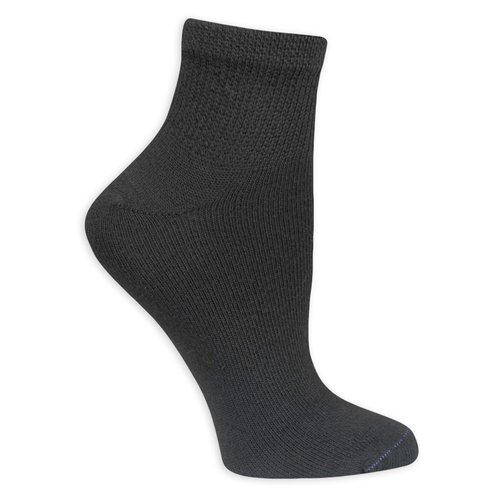 Dr. Scholl's Women's Diabetes and Circulatory Ankle Socks Value Pack 6 Pair - Black - Women's Shoe Size: 4-10