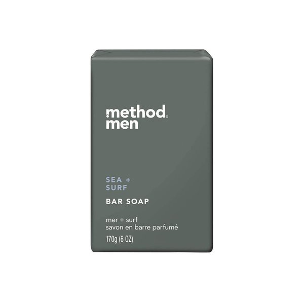 Method Men's Exfoliating bar Soap, Sea + Surf, 6 oz, 1Count