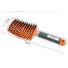 Zabolight Premium Vent Boar Bristle Hair Brush Vented Detangling Oversize Hair Brush for Thick Long Curly Hair, Curved Fast Blow Drying Brush for Women & Men (Orange)
