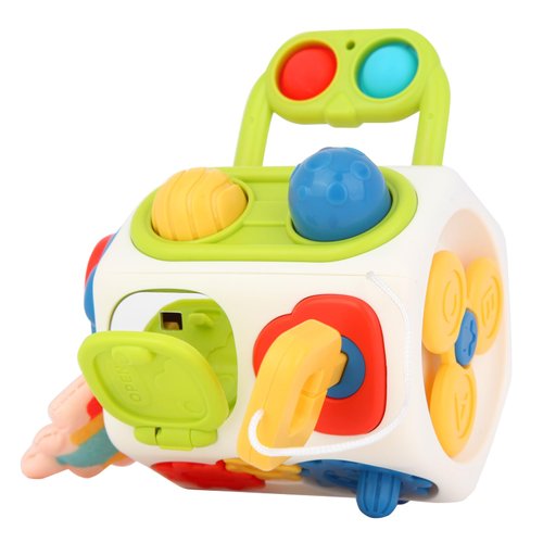 Mignonlique Activity Cube, Busy Cube for Children Over 18 Months, Travel Toys for Toddlers 1-3, Montessori Toys, 10 in 1 Multi-Functional Busy Board, Children's New Year's First Birthday Gift.