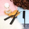 12 Pack Tail Comb Black Styling Comb plastic Anti Static Heat Resistant Tail Comb for All Hair Types, Fine and Wide Tooth Teasing Comb for Men and Women