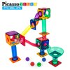 PicassoTiles 4pc Marbles for Magnetic Block Tiles Marble Run Race Track Magnet Building Tile Blocks Racetrack Maze Construction Toys Creative Toy Girls Boys 3 and Up Early Education STEM Learning Kit