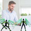 (Assembly Completed) T13 Action Figure Set, Titan 13 Action Figures, 3D Printed Dummy 13 Multi-Jointed Movable Robot Toy, Diy Lucky 13 Action Figure for Kids Adult Christmas Birthday Gifts (Green)