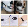 Grey Black and White Face Paint,Halloween Skeleton Face Paint Kit with 3Pcs Painting Brushes,Water Based Body Paint for Adults & Kids,SFX Makeup Palette for Zombie,Joker,Ghost,Cosplay,Costume,Theater