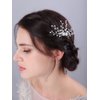 JWICOS Bride Pearl Wedding Hair Comb Bridal Side Comb Hair Clips Headpiece Wedding Hair Accessories for Women and Girls (Silver)