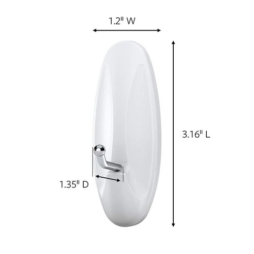 Command Medium Wire Hooks, Damage Free Hanging Wall Hooks with Adhesive Strips, No Tools Wall Hooks for Hanging Decorations in Christmas Decorations, 7White Hooks and 12 Command Strips