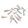 ISPINNER 140pcs Plastic Drywall Anchors Self Drilling Hollow Wall Anchors with Screws Assortment Kit (13x42mm + 15x33mm)