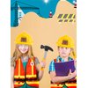 Puteraya 1 Set Kid Construction Worker Costume Set Child Construction Vest Hat and Goggles With Builder Tools Toys Construction Role Play for Kids Dress up Halloween Birthday Cosplay