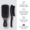 Diane 100% Boar Bristle Curved Club Wave Brush for Men and Women – Soft Bristles for Fine to Medium Hair – Use for Detangling, Smoothing, Wave Styles, Soft on Scalp, Restore Shine and Texture