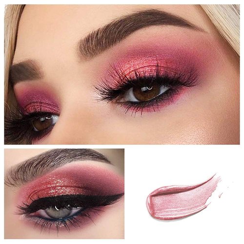 zeesea Glitter Galaxy Colored Liquid Eyeshadow, Dazzling Shimmer Eye Makeup, High Pigmented & Long Lasting (01 Asakusa Sakura)