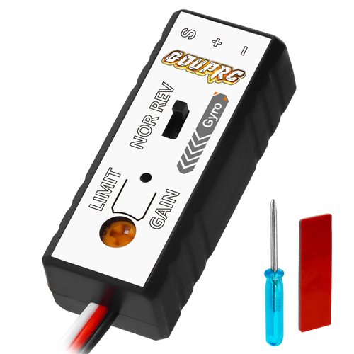 GOUPRC Mini Gyro Module Sensitivity Adjustable and Direction Changeable Automatic Stability Control RC Gyro for RC Car and Boats