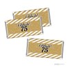 Andaz Press Milestone Chocolate Bar Party Favor Labels Stickers, Celebrate 75, 75th Birthday or Anniversary, 10-Pack, Printed Gold Glitter, Not Real Glitter