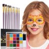 SOVONCARE Oil Based Face Painting Kit Professional for Kids，20 Colors Facepaint Halloween Makeup Professional Face Painting Kit with 12 Brushes for Kids Cosplay SFX Party Special Effects Makeup