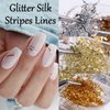 Glitter Nail Art Foils Flakes, Holographic Sparkly Ultra-Thin Aluminum Foil Nail Art Flakes Design, Laser Nail Sequins Acrylic Supplies for Women Manicure Charms Decorations, DIY 3D Nail Art Tips