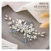 Jeairts Rhinestone Wedding Hair Accessories Crystal Bridal Hair Pieces Flower Wedding Headpiece Hair Dress Bridal Hair Comb for Brides and Bridesmaids