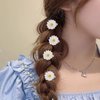 Daisy Hair Clip for Women Flower Hair Barrettes Pin for Girls Sunflower Hair Clip for Women Daisy Hair Accessories for Little Girls Floral Hair Clips for Women Wedding Daisy Alligator Hair Clips 8PCS