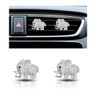 2PCS Crystal Diamond Car Air Vent Clip, Elephant Bling Charms Crystal Car Air Vent Clip Car Freshening Diffuser, Bling Car Interior Decorative Accessories for Women Girls