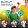 Modern Innovations Kids Weight Set (2 Pack) Toy Dumbbells, Baby Dumbbell Workout Weights, Fun Fitness and Exercise Equipment for Toddlers - Blue, Green, Red…