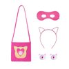 SHELOVESIT Girls Superhero Cosplay Costume Kitties Dress Movie Character Cat Dress Up Outfits - 140cm/7T-8T - Rose