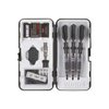 Viper Bobcat Adjustable Weight Soft Tip Darts with Storage/Travel Case: Black Coated Brass, Purple Rings, 16-19 Grams