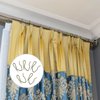 120 Pack Drapery Hooks Pins for Curtains, Metal Curtain Hooks Pins for Drapes Pinch Pleat Hooks with Clear Box 3 x 2.4 cm for Window Curtain, Door Curtain and Shower Curtain (Antique Brass)