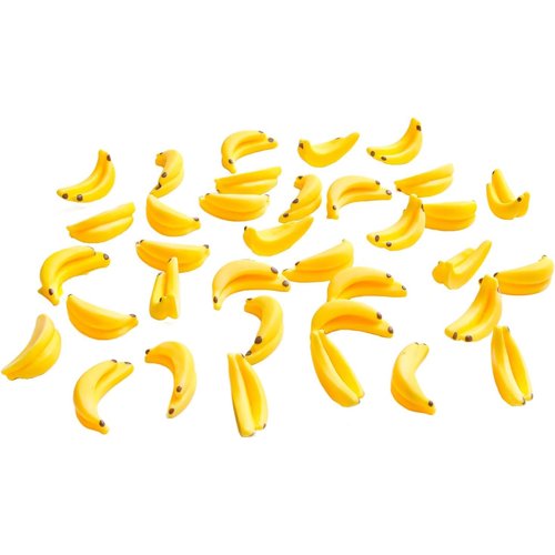 35Pcs Yellow Miniature Bananas 1/12 Scale Banana Models Miniature Fruit Fake Mini Fruits for Mini House Kitchen Fairy Garden Decor，Dollhouse Accessories，Dollhouse Décor