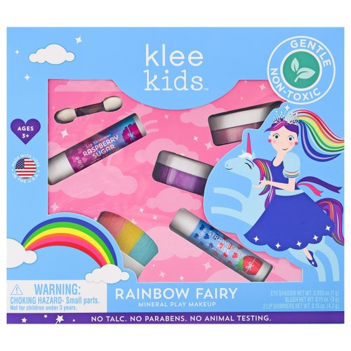 Luna Star Klee Kids Play Makeup Kit. Gentle and Non-Toxic. Kid-Friendly. Made in USA. (Rainbow Fairy)